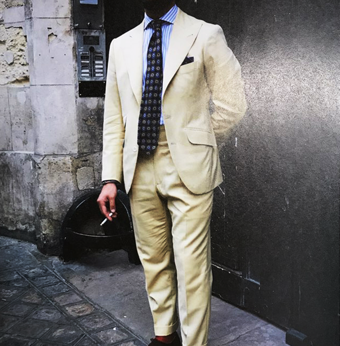 Beige & Brown Suit